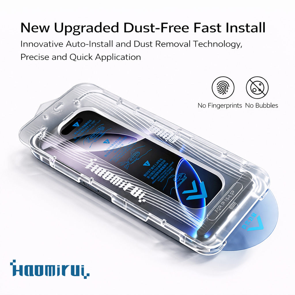 Haomirui AR High-Transparency 3D Tempered Glass Screen Protector for iPhone 17 Series — Magnetron Sputtering Process, Up to 97% Light Transmittance, <0.5% Reflectance