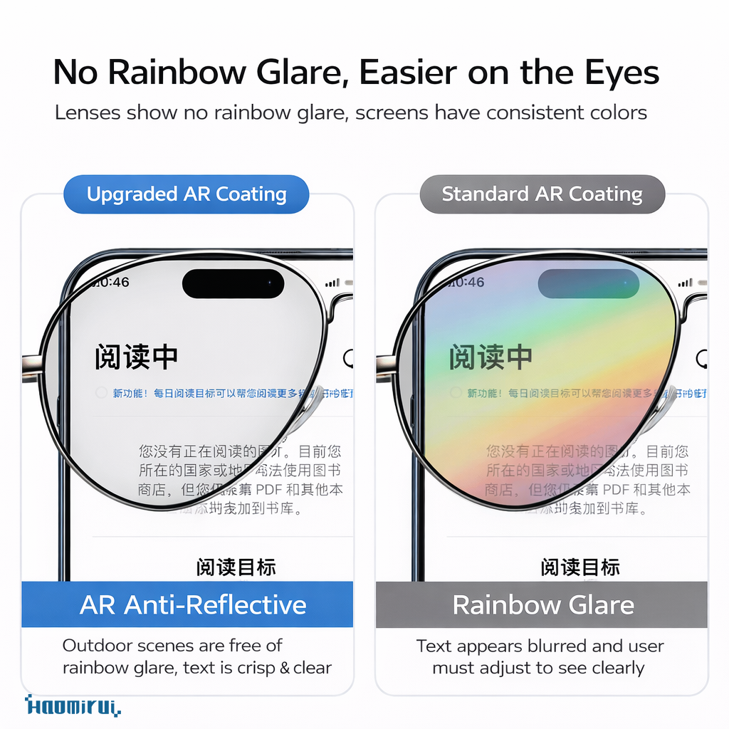 Haomirui AR High-Transparency 3D Tempered Glass Screen Protector for iPhone 17 Series — Magnetron Sputtering Process, Up to 97% Light Transmittance, <0.5% Reflectance