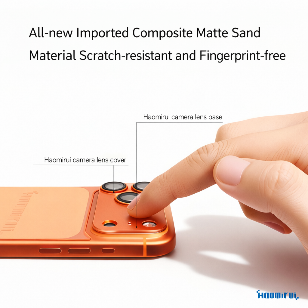 Haomirui Camera Lens Protector for iPhone 17 Series, Ultra-Thin 1.33mm Frosted Base Plate, Invisible Fit, Anti-Fingerprint, Precision Cutouts, Compatible with Most Large-Cutout Cases