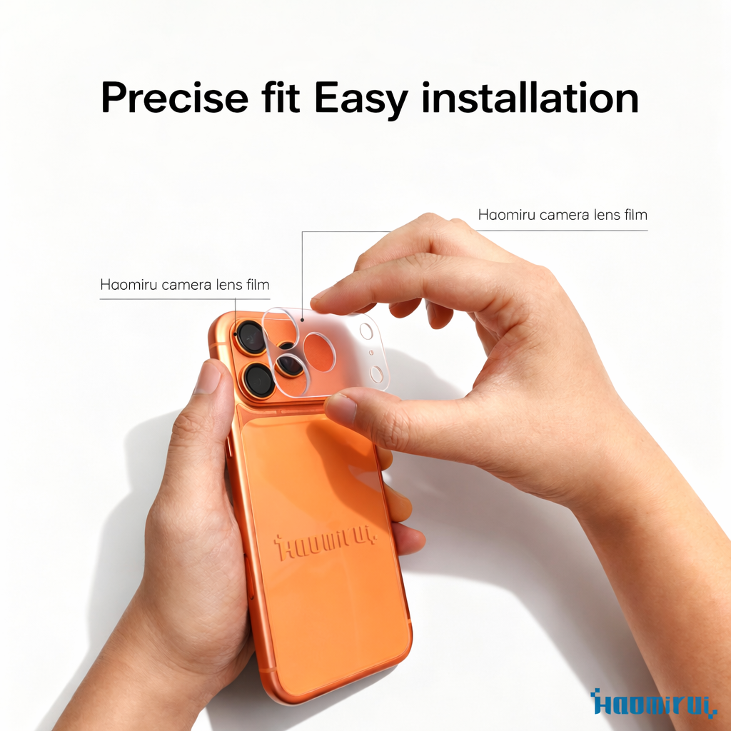 Haomirui Camera Lens Protector for iPhone 17 Series, Ultra-Thin 1.33mm Frosted Base Plate, Invisible Fit, Anti-Fingerprint, Precision Cutouts, Compatible with Most Large-Cutout Cases