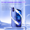 Haomirui 65W PD Fast Charging Cable | Dual USB-C Braided Cable | Designed for iPhone 17 Series | Charge & Data Sync